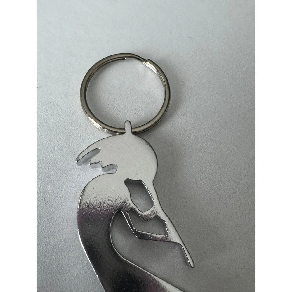 Arizona Kokopelli‎ Keychain Silver Tone Metal Flute Player Southwest Souvenir